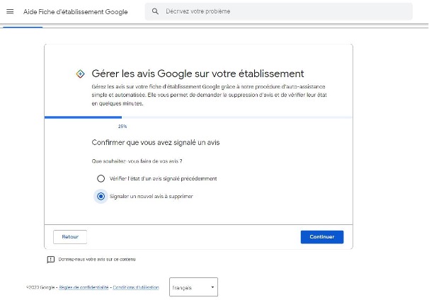 modifier ou supprimer avis google
